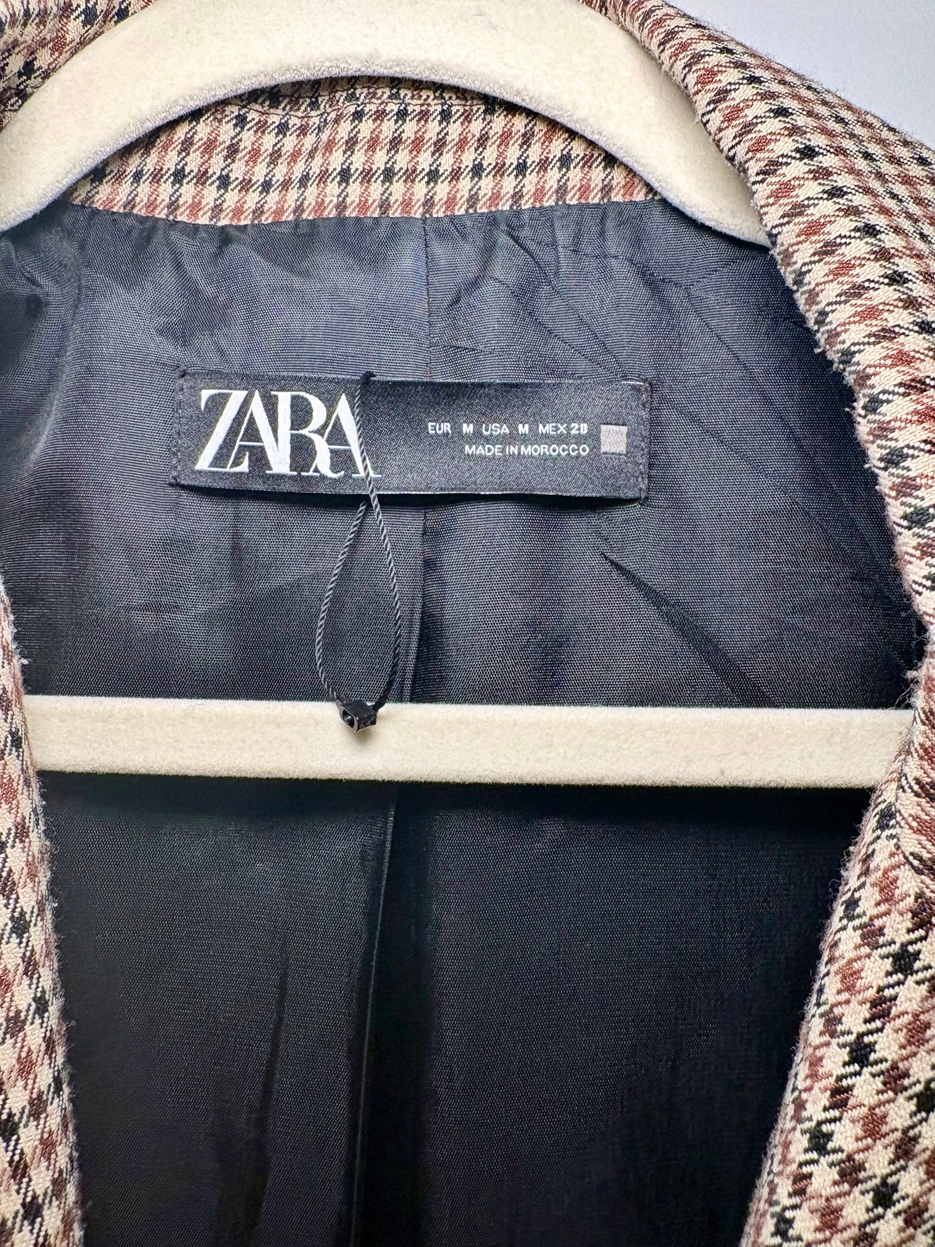 Zara Women Plaid Blazer Size Medium