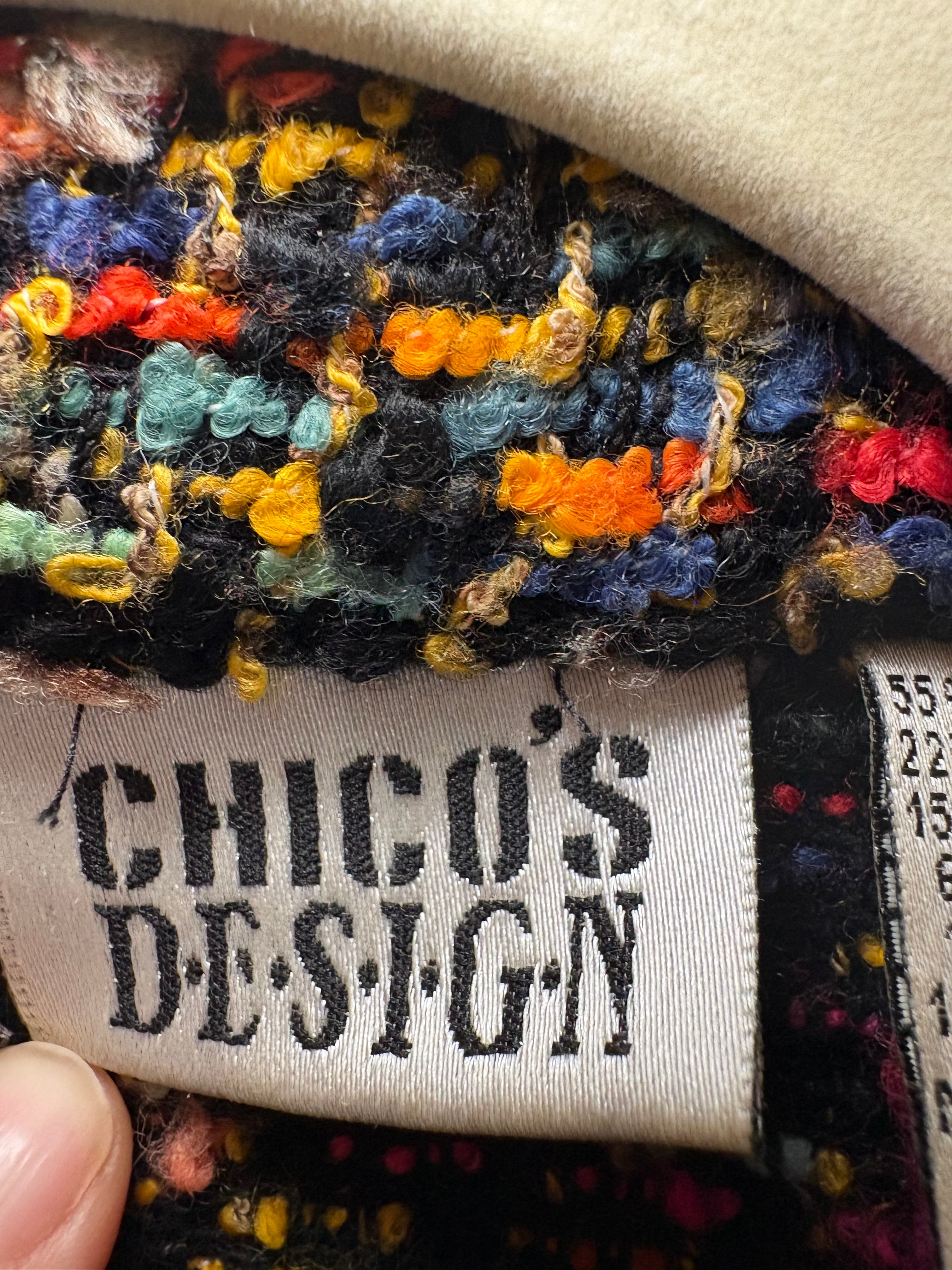 Chico’s Multicolor Tweed Jacket XL